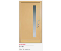 UNILUX Model 2022 Beige JuniorLine Door, Minimalist Design, Custom Handle, Secure Efficient Timber Door